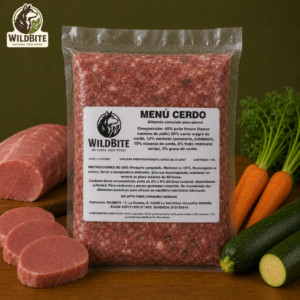 Menú BARF de Conejo Wild Bite, alimentación natural para perros elaborada con carne de conejo e ingredientes frescos.