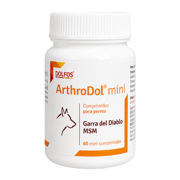 Dolfos ArthroDol para perros con garra del diablo y MSM. Suplemento para el correcto funcionamiento de las articulaciones y la movilidad. 90 comprimidos.