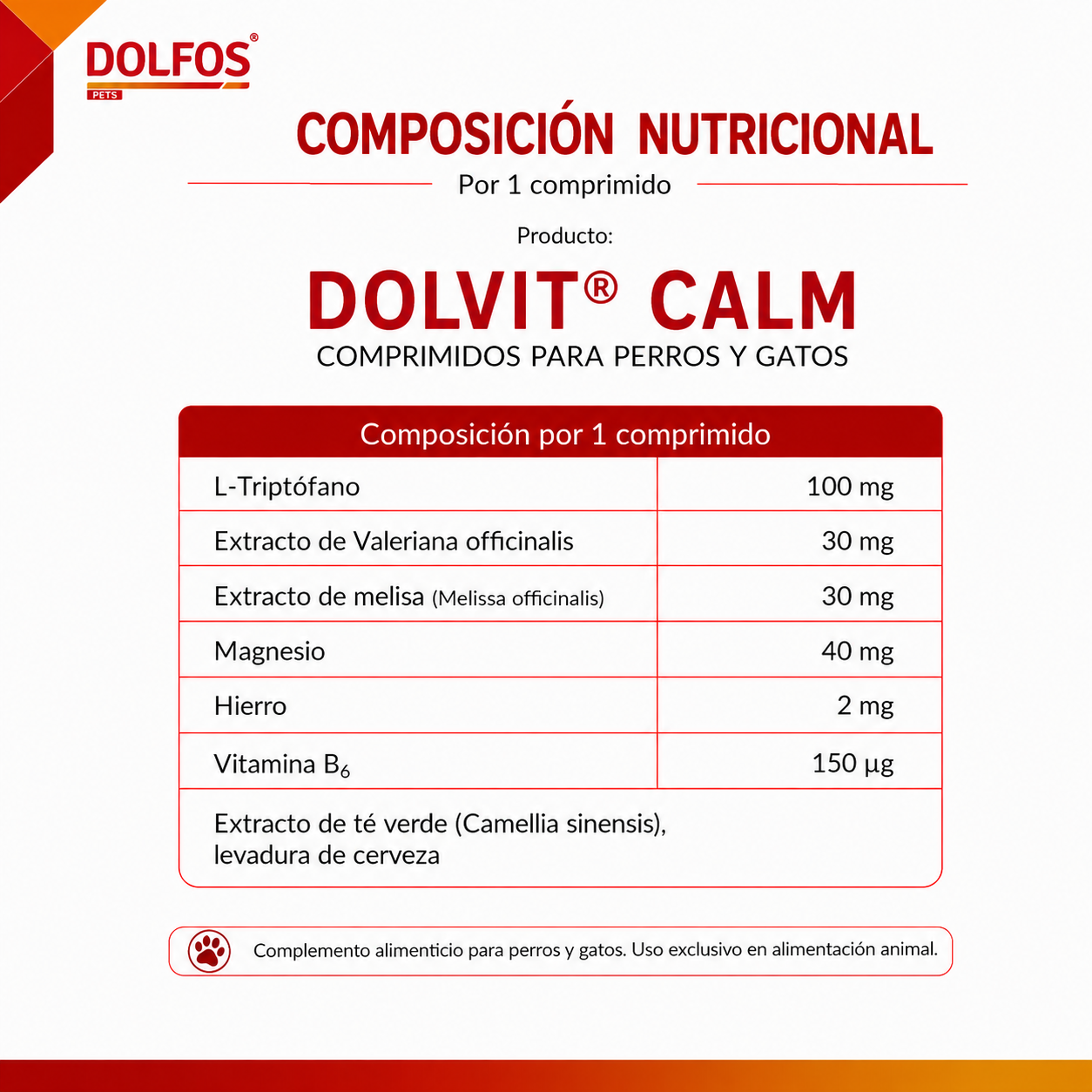 Dolfos Dolvit® Calm para perros y gatos | Suplemento para reducir el estrés - Imagen 5