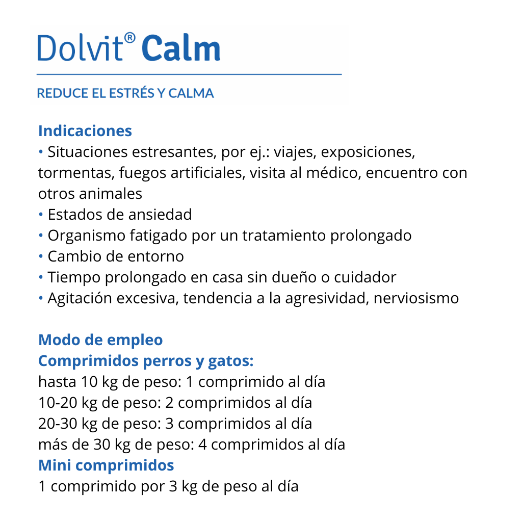 Dolfos Dolvit® Calm para perros y gatos | Suplemento para reducir el estrés - Imagen 4