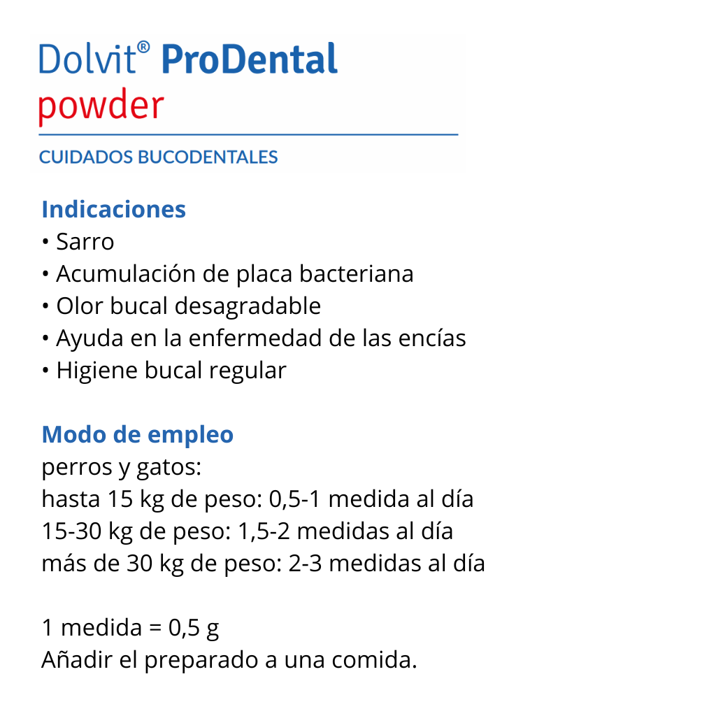 Dolfos ProDental. Suplemento para la Higiene Dental de Perros y Gatos - Imagen 2