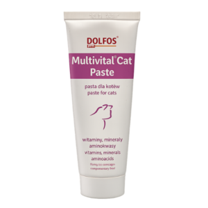 Dolfos MultiVital Cat Paste, pasta multivitamínica para gatos formulada con vitaminas, minerales y nutrientes esenciales para favorecer la vitalidad, reforzar el bienestar general y complementar la alimentación diaria de gatos de todas las edades.