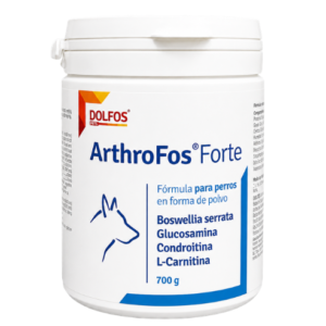 Dolfos ArthroFos, suplemento nutricional para perros y gatos formulado para contribuir al mantenimiento de las articulaciones, el cartílago y la movilidad, aportando nutrientes esenciales para favorecer la salud articular y el bienestar diario.