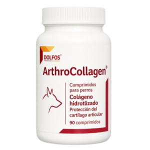 Dolfos ArthroCollagen, suplemento con colágeno para perros y gatos formulado para contribuir al mantenimiento del cartílago, las articulaciones y la movilidad, favoreciendo el confort articular y el bienestar diario en mascotas activas, adultas y senior.