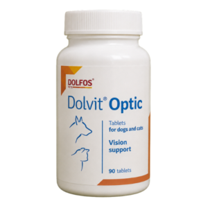 Dolvit Optic de Dolfos para perros y gatos, suplemento para el cuidado y protección de los ojos