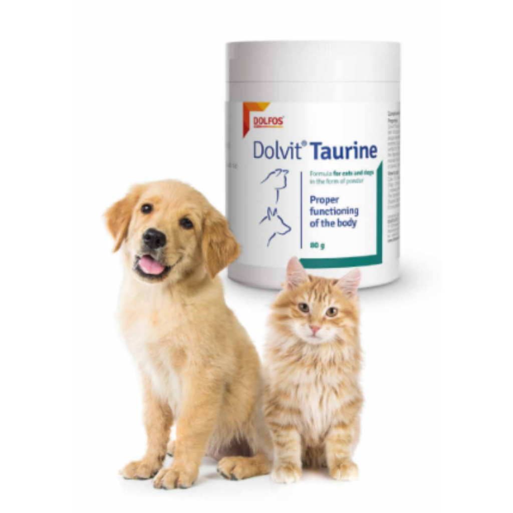 Suplemento de taurina para perros y gatos Dolvit Taurine Dolfos de 80 g