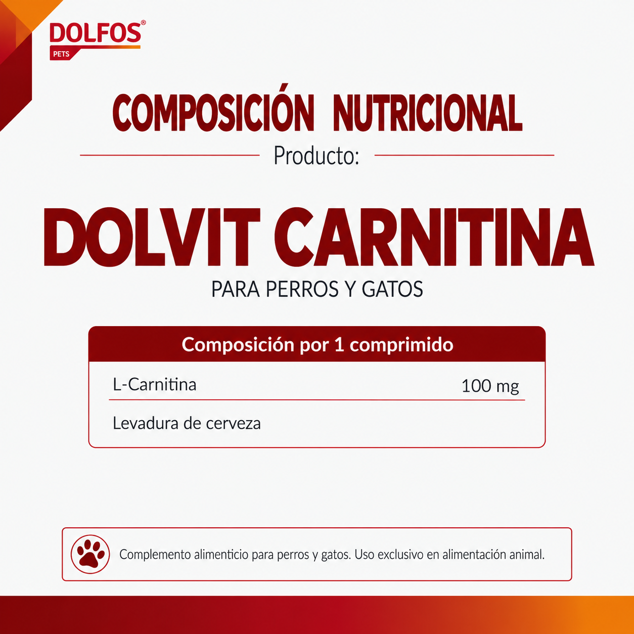 Dolvit Carnitina Dolfos con L-carnitina para aportar energía a los perros