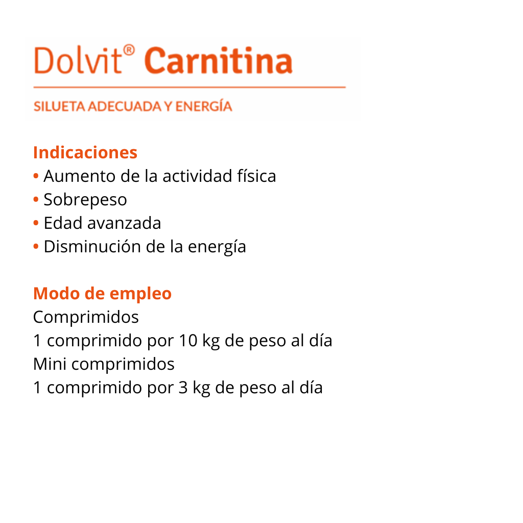 Dolvit Carnitina Dolfos con L-carnitina para aportar energía a los perros